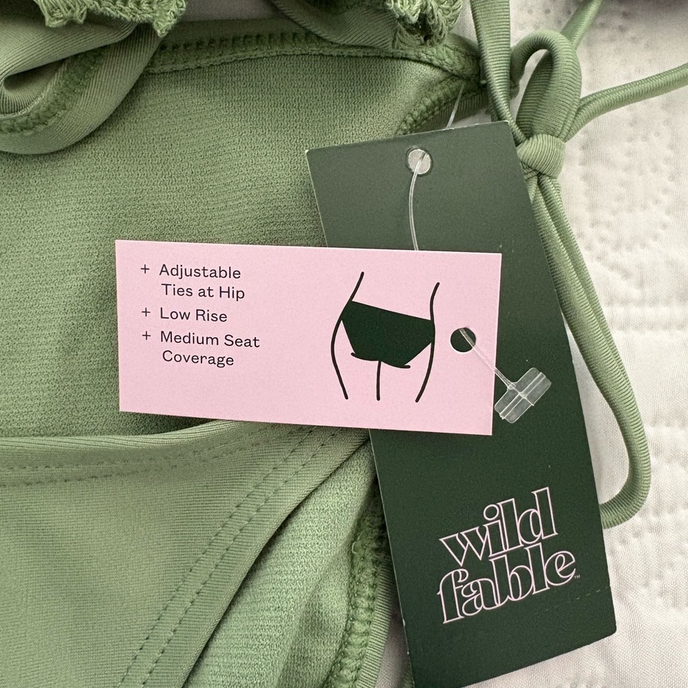 NEW! Wild Fable Green Knit Bikini Set - Picture 7 of 9